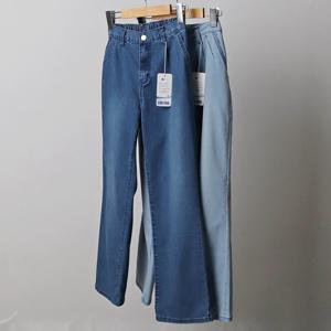 나야홍 / 빅사이즈청바지 I954L507 와이드일자핏스판팬츠 LO