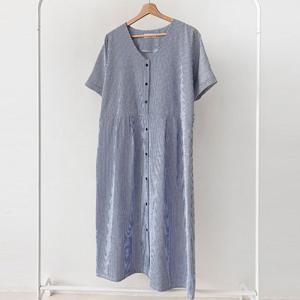 나야홍 / 빅사이즈줄지원피스 U926L507 마린스트라이프롱원피스