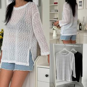 나야홍 / 위쉬몰 YP 방울시스루비치티셔츠(U922H507) 빅사이즈