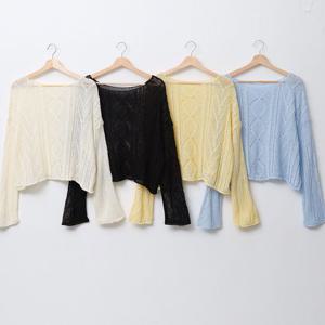 나야홍 / 빅사이즈니트티 U904L507 통풍좋은피셔여리니트 BN