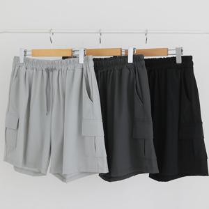 남자 Q벤츄리 카고 밴딩 건빵 반바지 5C-PTH-Q065-먹색