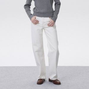 [플랙진]스트레이트 M07 화이트 데님팬츠(PJTF5LGM076)