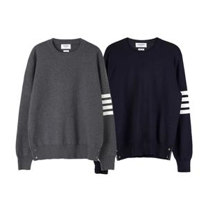 W 톰브라운 밀라노 스티치 사선 완장 크루넥 니트 2종 MKA202A 00219