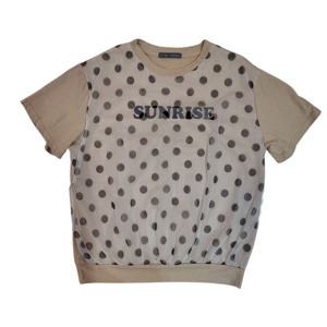 [르니앤맥코이(여성)]도트 망사 믹스 티셔츠(MM09TS712FJY)