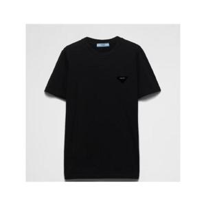 프라다 프라다 블랙 반팔 티셔츠 1877708