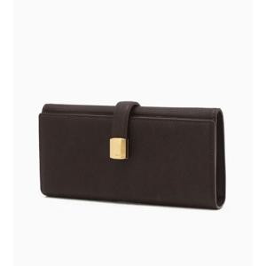 [헤지스ACC] [H-NUT] 버건디 H-NUT 장식 소가죽 장지갑 HIWA5F621D3