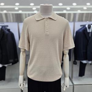 [앤드지]조직 카라넥 반팔 니트 BZF3ET1101 BE_DJ