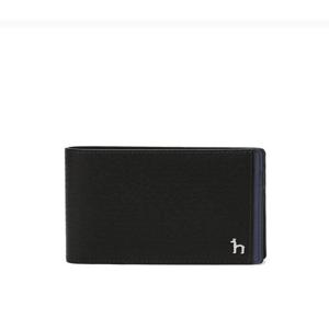 [헤지스] 블랙 라인배색 소가죽 머니클립[HJWA5F034BK]