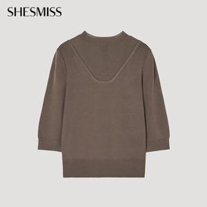 [쉬즈미스] 시스루 텍스쳐 블록 니트_SSKPOP31060_BR