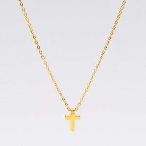 [베티블루] 995 999 24K 순금 심플 크로스 십자가  여성 여자 7.5g 금 목걸이