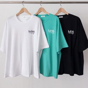 나야홍 / 빅사이즈나염티 U941L507 메이크스마일면티셔츠 NM