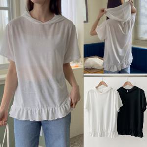 나야홍 / 위쉬몰 GO 시럽린넨프릴후드반팔티(U261H507) 빅사이