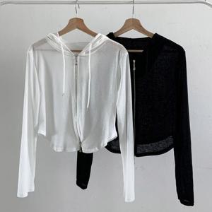 나야홍 / 후드집업티 U993L507 보호본능시스루후드집업 NO