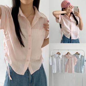 나야홍 / 위쉬몰 NO 걸스사이드리본끈셔츠(V019H507) 빅사이즈