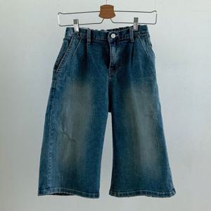 나야홍 / 빅사이즈청반바지 U958L507 보이시뒷밴딩데님팬츠 LO