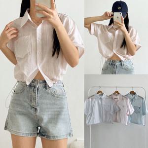 나야홍 / 위쉬몰 NO 은은단가라스트링셔츠(V018H507) 빅사이즈