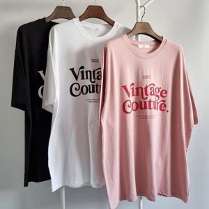 나야홍 / 빅사이즈라운드티 U270L507 컬쳐프린팅면루즈반팔티 N