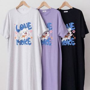 나야홍 / 빅사이즈반팔원피스 U936L507 럽메이크퍼피원피스 NM