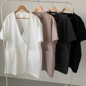 나야홍 / 빅사이즈여름자켓 U534L507 론리와이드더블랩자켓 RA