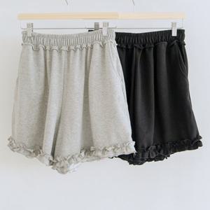 나야홍 / 빅사이즈프릴바지 V010L507 마이픽프릴면밴딩반바지 G