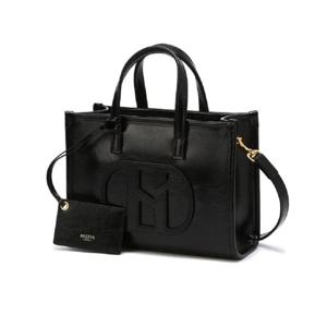 [헤지스] H소가죽 패치 블랙 토트 겸 크로스 S( HIBA5F506BK)