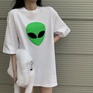 외계인 여성 반팔 박스 티셔츠 BI A200500 나시티 크롭티 여성 반팔 티셔츠 티