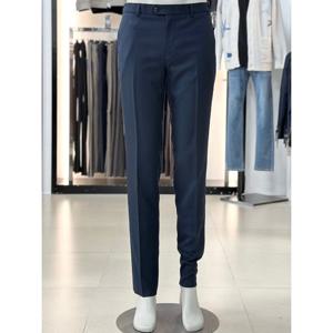 [바쏘옴므]네이비_솔리드 히든 밴딩 슬림핏 슬렉스 WSY1PS10A_SC