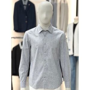 [바쏘옴므]네이비_보카시 쿨린넨 캐주얼 셔츠 WSY1TT25A_SC