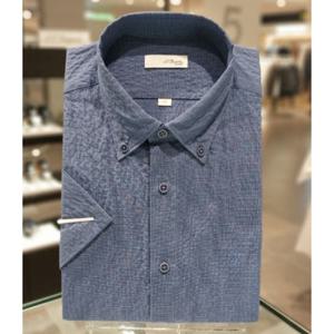 듀퐁셔츠 일반핏 반팔 SE5MM11HS112SNY 논아이런 버튼다운 네이비 선물용