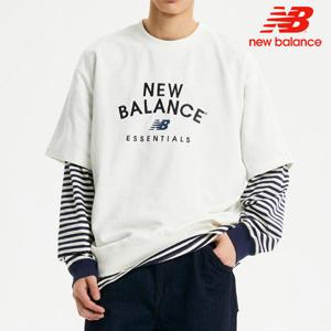 [뉴발란스]뉴발란스 UNI 반팔 맨투맨 세미오버핏 NBNCE21053-64