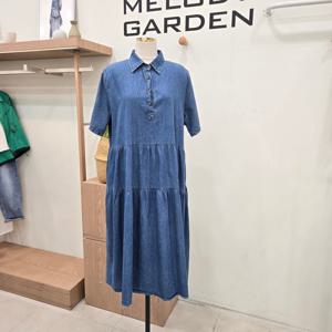 [멜로디가든]멜로디가든 캉캉 카라 데님 원피스 M25M5O112_SH