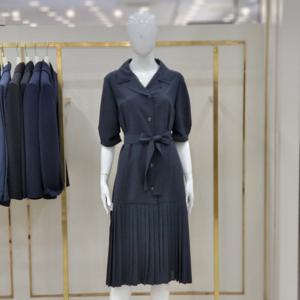 [꼼빠니아]25SS 앞단추 밑단 주름 원피스 CAFU6 WOP390 460_YS