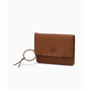 [닥스핸드백] 브라운 참장식 소가죽 명함지갑DCHO5F152W2