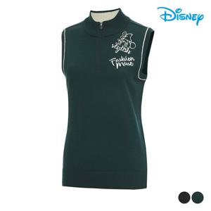 [디즈니골프]여성 반집업 니트 베스트 (DN3LKV001-DE)_US