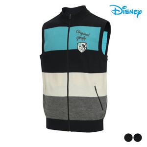 [디즈니골프]남성 단가라 니트 집업 베스트 (DN3MKV005-NY)_US