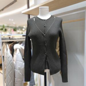 [르샵]어깨트임  슬림핏 단추 골지 가디건(L1C45KCD300)_BP