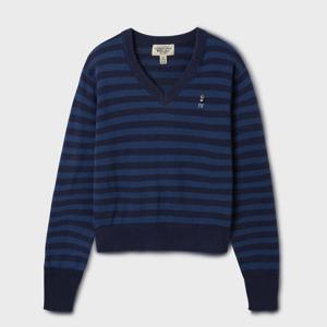 [후아유][여성] 스티브 스트라이프 브이넥 니트 WHKAF2354F