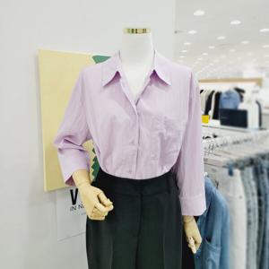 [비지트인뉴욕]오버핏7부소매 쉬폰셔츠남방 VA4SS21i_US