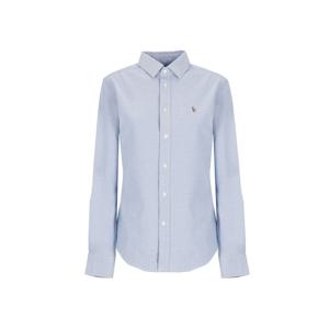 25FW 포니 자수 옥스퍼드 셔츠 블루 211891377 001