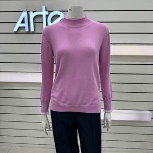 [아르테]반넥 프릴배색 니트티셔츠 DRAPKR540_JJ