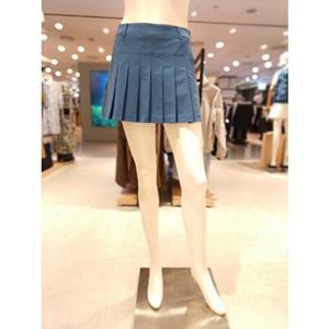 [파리게이츠] 25FW가을 여성 플리츠 덧장 숏팬츠 스커트 (521E3PS201BL)