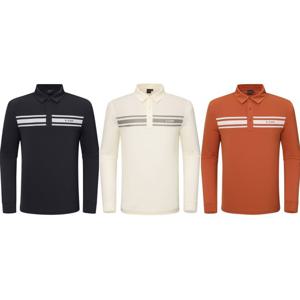 JDX 남성 보더 프린트 나일론 긴팔 티셔츠(X2TLW3442