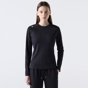 [데상트공식] 우먼스 골지 긴팔 티셔츠 SQ322PTL82