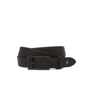 [헤지스] [40인치 착용가능] 로고장식 소가죽 벨트[HJBE5F333BK