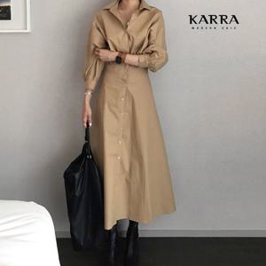 [카라]KARRA 라인셔츠버튼원피스_A3F0466