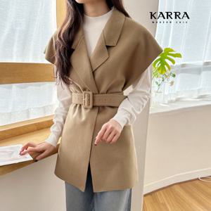 [카라]KARRA 리스트숄더베스트자켓+벨트SET_A3F0727