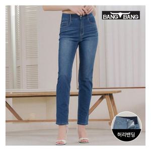 [뱅뱅][뱅뱅] 여성 썸머 라이크라 스트레치 쿨 데님_인디고