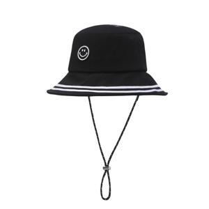 여성 스마일 배색 라인 오픈 버킷햇 521E3CP006BK