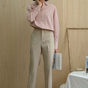 바지 F006827_뒷밴딩 여름여자스판슬렉스 슬림일자바지