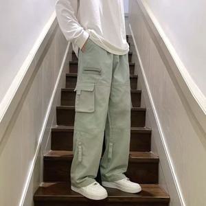 패러스 지퍼 카고 와이드바지 SD-250302 와이드팬츠